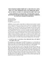 MỘT SỐ KINH NGHIỆM THIẾT KẾ VÀ THI CÔNG SỮA CHỮA KẾT CẤU CÔNG TRÌNH BÊ TÔNG CỐT THÉP BỊ HƯ HỎNG DO TÁC ĐỘNG ĂN MÒN CỦA MÔI TRƯỜNG BIỂN VIỆT NAM