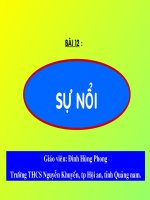Tiết 13 SỰ NỔI