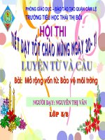 MRVT bảo vệ môi trường