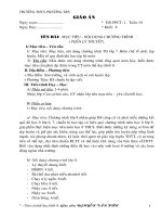 Giáo án Thể dục 8 Học kì I