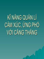 Chuyên đề GVCN_bài 9_Kỹ năng quản lý và ứng phó với cảm xúc căng thẳng