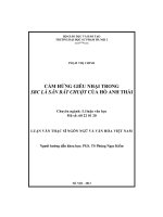 cảm hứng giễu nhại trong sbc là săn bắt chuột của hồ anh thái