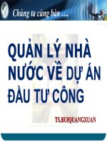 đầu tư công và quản lý dự án đầu tư công