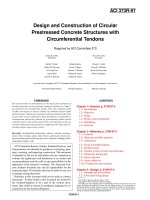 design and construction of circular prestressed concrete structures with circumferential tendons
