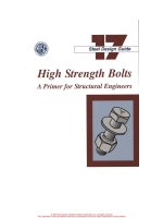 aisc design guide 17 - high strength bolts - a primer for structural engineers