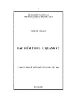 luận văn thạc sĩ đặc điểm thơ quang vũ