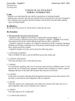 Giáo án Tiếng Anh của cả năm lớp 9 năm học 2014-2015