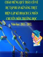 Tập huấn cách làm kế hoạch cá nhân GV