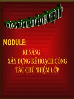 Tập huấn công tác chủ nhiệm lớp 2011-2012 CĐ Xây dựng kế hoạch chủ nhiệm
