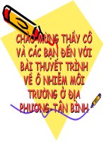 Chủ đề về ô nhiễm môi trường