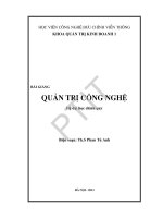 BÀI GIẢNG QUẢN TRỊ CÔNG NGHỆ