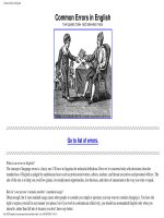 Common Errors In English Usage