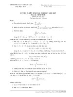 Tuyển các đề thi cao học môn toán-ĐH Huế