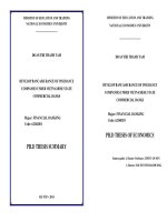Ph.D Thesis summary: Develop bencassurance of insurance companies under VietNamese state commercial bank