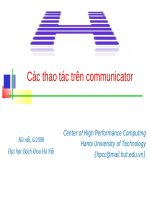 slike bài giảng tính toán lưới - nguyễn hữu đức bài 6 các thao tác trên communicator