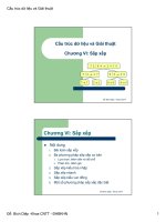 slike bài giảng cấu trúc dữ liệu và giải thuật - đỗ bích diệp chương 6 sắp xếp