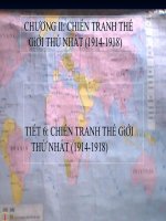 Bài 6: Chiến tranh thế giới thứ nhất (1914-1918)