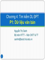 slike bài giảng cơ sở dữ liệu đa phương tiện - nguyễn thị oanh chương 4c tìm kiếm dl đptp1 dữ liệu văn bản1