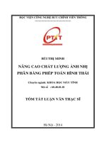 NÂNG CAO CHẤT LƯỢNG ẢNH NHỊ PHÂN BẰNG PHÉP TOÁN HÌNH THÁI