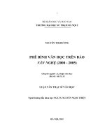 Phê bình văn học trên báo văn nghệ (2000 đến 2005)