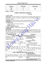 GIÁO ÁN NGỮ VĂN 7 (HỌC KỲ I + II)