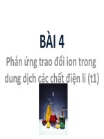 phản ứng trao đổi ion