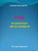 Công tác GVCN ( Kế hoạch CN lớp)