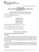 Kế hoạch năm học 2011-2012