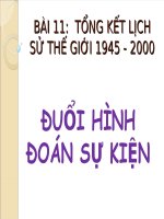 BÀI 11- TỔNG KẾT LSTG HIỆN ĐẠI TỪ 1945 0 NAY