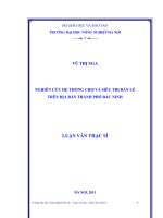 nghiên cứu hệ thống chợ và siêu thị bán lẻ trên địa bàn thành phố bắc ninh