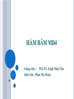 Báo cáo môn Mật mã và an toàn thông tin HÀM BĂM MD4