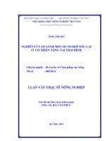 Nghiên cứu so sánh một số tổ hợp dâu lai f1 có triển vọng tại thái bình