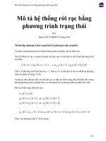 Mô tả hệ thống rời rạc bằng phương trình trạng thái