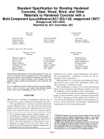 standard specification for bonding hardened concrete, steel, wood, brick, and other amaterials