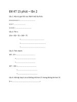 Đề KT 15 phút - lần 2