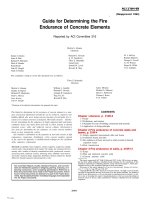 guide for determining the fire (reapproved 1994) endurance of concrete elements