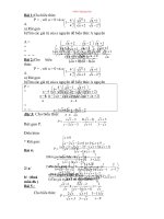 BT tính toán về căn thức