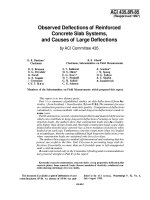 observed deflections of reinforced concrete slab systems, and causes of large deflections