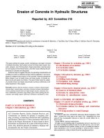 erosion of concrete in hydraulic structures