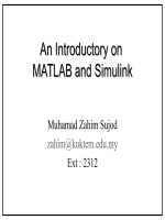 an introductory on  matlab and simulink