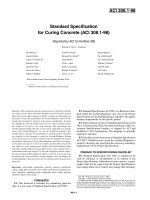 standard specification for curing concrete