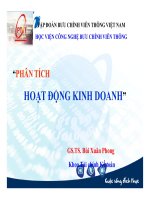 Bài giảng PHÂN TÍCH HOẠT ĐỘNG KINH DOANH