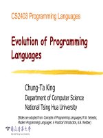 evolution of programming languages