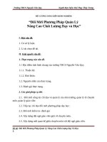 SKKN: Đổi mới phương pháp quản lý nâng cao chất lượng dạy và học