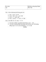 KSCL đầu năm lớp 11