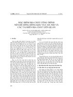 ĐẶC ĐIỂM ĐỊA CHẤT CÔNG TRÌNH NỀN ĐÊ SÔNG HỒNG KHU VỰC HÀ NỘI VÀ CÁC TAI BIẾN ĐỊA CHẤT LIÊN QUAN