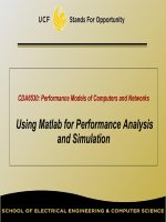 using matlab for performance analysis and simulation