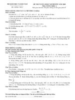 ĐÁP ÁN CAO ĐẲNG TOÁN KHỐI A,B,D NĂM 2009