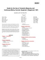 guide for the use of volumetric-measuring and continuous-mixing concrete equipment (reapproved 1997)