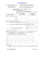 Đề thi đáp án môn Giải Toán trên MTCT lớp 8 - 2010-2011 - Huế